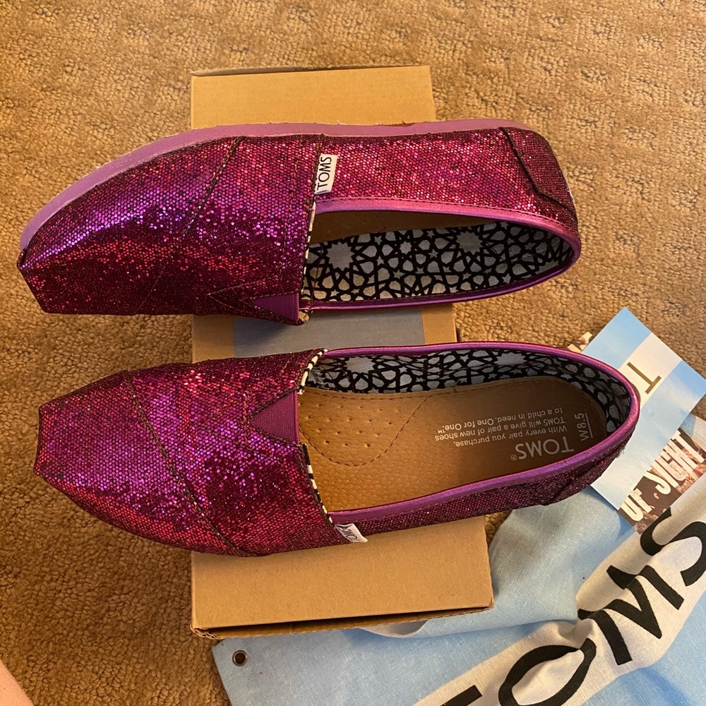 Toms Glitter Purple